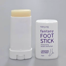 Korean Heel Moisturizer Stick Set 2-Pack 15ml x2, Vegan Foot Cream Balm for Cracked Dry Heels, Deep Hydrating Foot Care Repair Stick