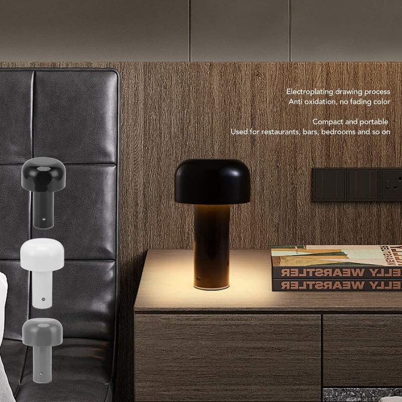 Jeanoko USB Mushroom Light Touch Control Desk Lamp Mini Night