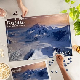 Lantern Press 1000 Piece Jigsaw Puzzle, Denali National Park, Alaska, Denali at Sunrise