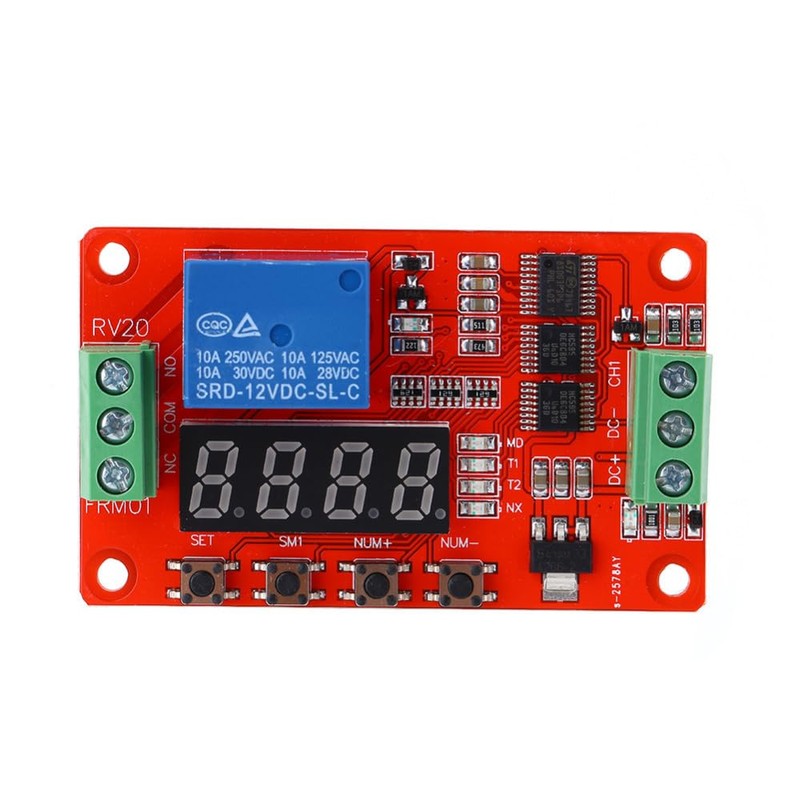 Multifunctional Self-Locking Cycle Timer, Adjustable Continuous Loop Relay Module, Automation
