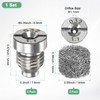 M METERXITY 2-Set Schaumkanone Düsenöffnung, 1,1 mm Edelstahl Universal Gewindespitzen