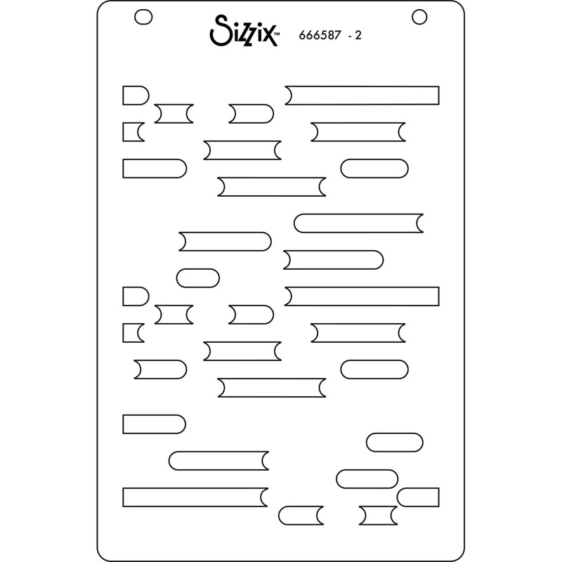 Sizzix Layered Stencils - Downtown by Stacey Park, White (4