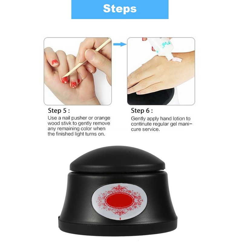 Nail Gel Polish Remover Steamed Removal Machine Manicure Tool Black