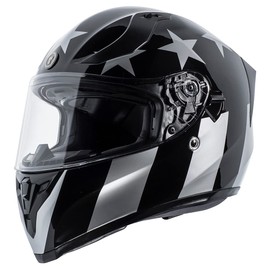 TORC Unisex-adult full-face-helmet-style T15 Motorcycle Helmet With Graphic (Gloss Black Captain Shadow,Small),1 Pack
