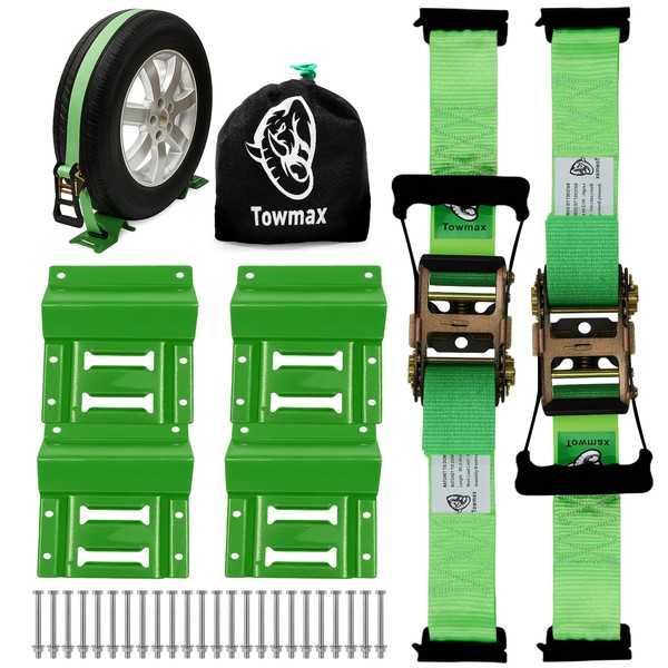 UTV Wheel Chock Tie-Down Kit - 4,500lb Break Strength Heavy