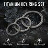 KeyUnity Titanium Quick Release Keyring, Side Pushing Key Ring, Round