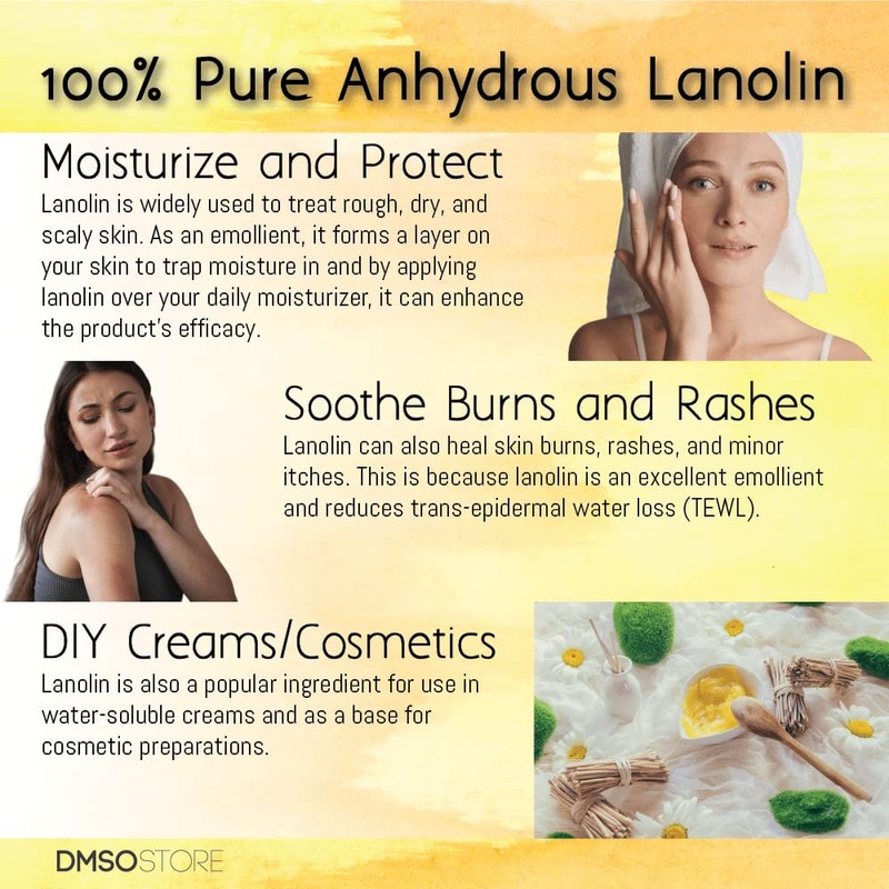 LANOLIN 4 lbs. USP Grade Anhydrous Ultra Refined 100% Pure