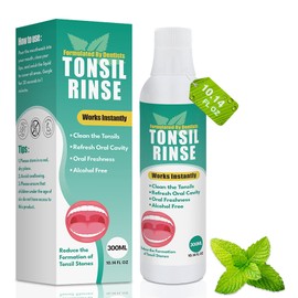 Tonsil Stone Remover with Oral Rinse Liquid to Soothe Tonsils, and Freshen Breath & Alcohol-Free – 300ml (10.14 fl oz)