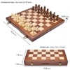 AMEROUS Wooden Chess & Checkers Set with Upgraded Weighted Chess