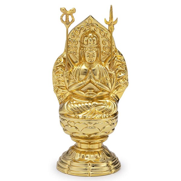 Butsudanya Takita Shoten Buddha Statue, Thousand Armed Kannon Bodhisattva (born in childhood), Alloy, Height 2.7 inches (6.8 cm) x Width 1.1 inches (2.7 cm) by Kageaki Watanabe, Honzon Protection of