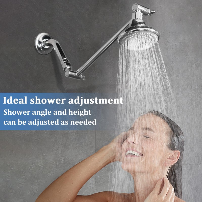 Rain Shower Head Extension 12 Inch Adjustable Rain Shower Head