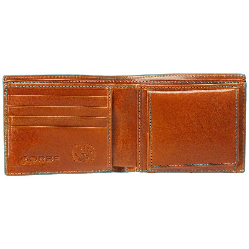 Golbe Bi-Fold Wallet Italian Leather Smart Model (Color Edge Version)