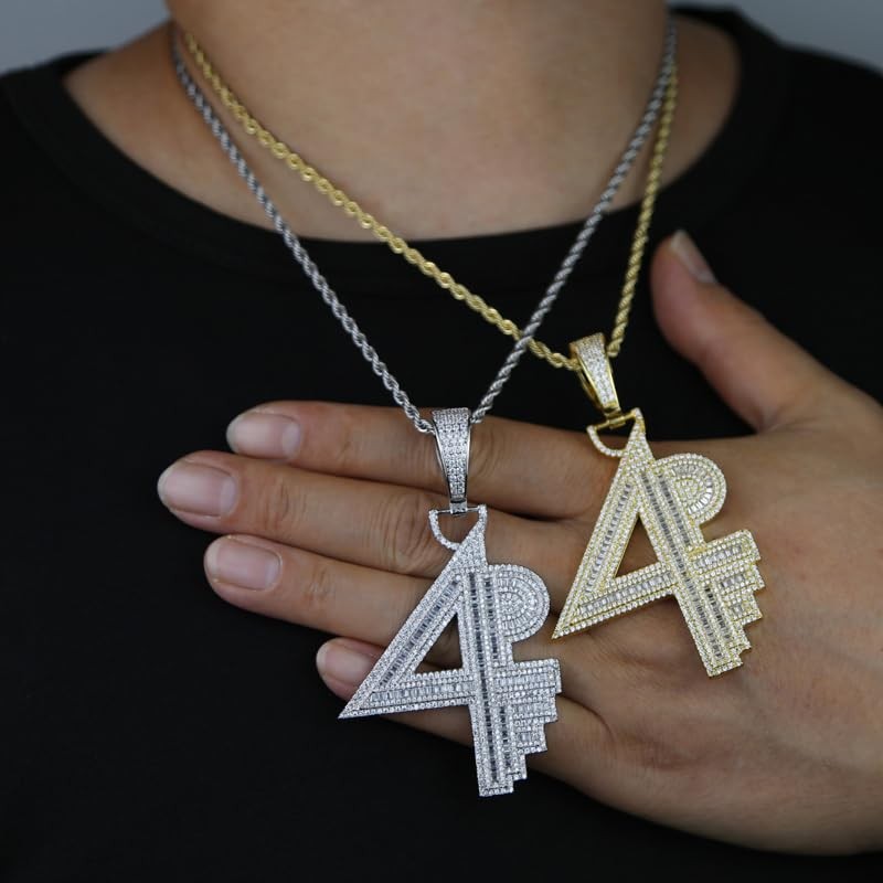 ATJMLADY 4PF For Pocket Full Pendant Necklace for Hip Hop