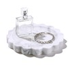 5.5 Inch Round Marble Tray with Scalloped Edge