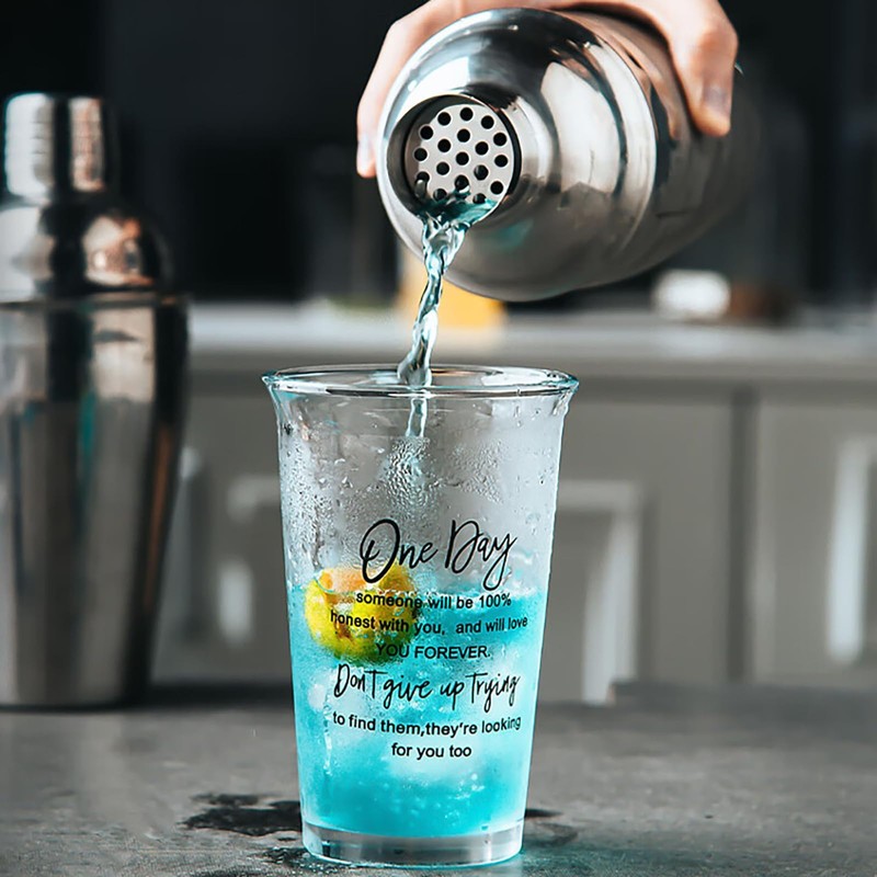 6-Piece Cocktail Shaker Set 24oz Shaker Strainer Muddler Jigger Mixing