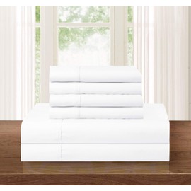 Elegant Comfort Luxurious Soft 1500 Premier 4-Piece Premium Hotel Quality Wrinkle and Fade Resistant Coziest Bedding Set, Easy All Around Elastic Fitted Sheet, Deep Pocket, Twin XL, White