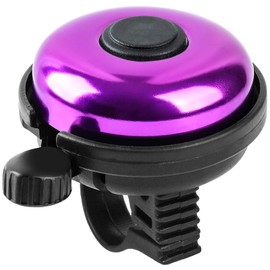 Xthuge Classic Bike Bell, Aluminum Bicycle Bell, Loud Crisp Clear Sound Bicycle Bike Bell for Adults Kids(Purple-Left Hand Use)