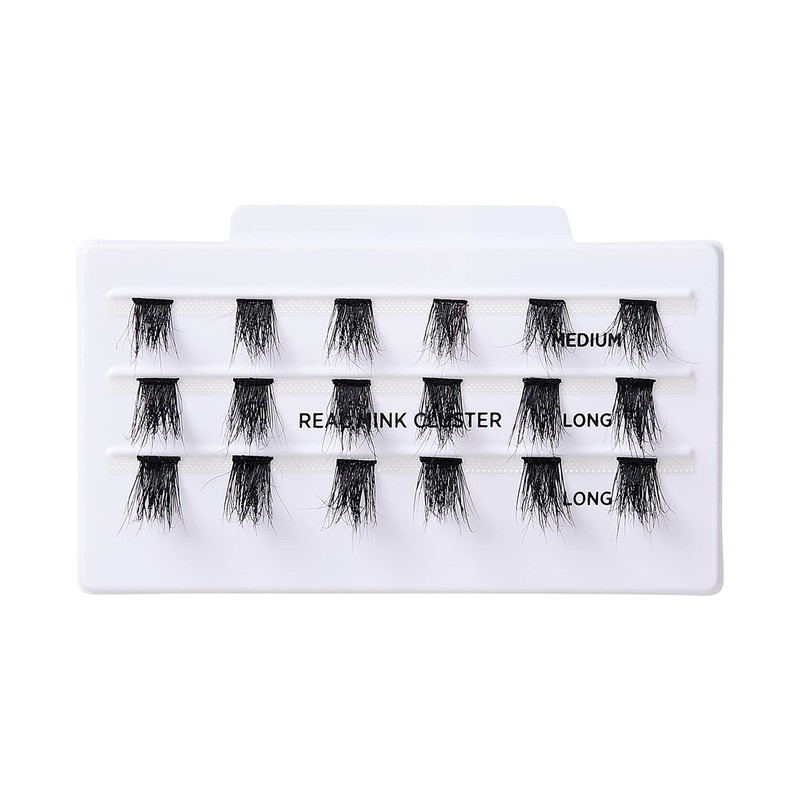 i•ENVY Real Mink Cluster Lashes Full and Fluffy Extension Look,