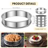 12 Pcs Crumpet Rings 10cm Stainless Steel Baking Rings for