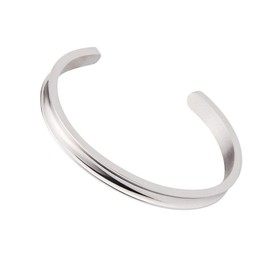 NewChiChi Hair Bracelet, Stainless Steel, Adjustable Hair Scrunchie Bracelets, Bangles, Ribbed Cuffs, Polished Bracelet for Women's Jewellery