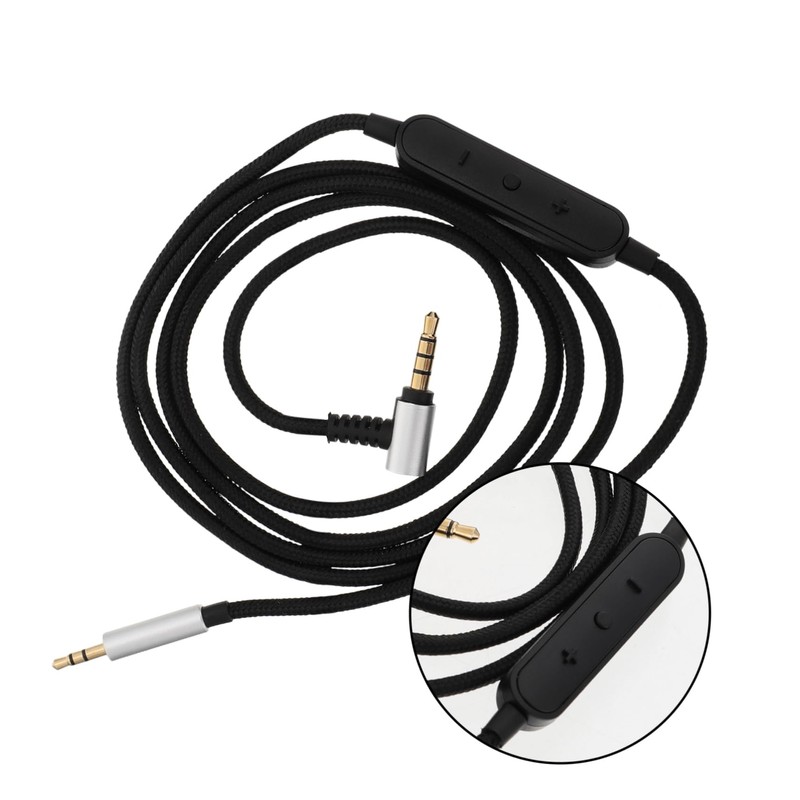 KICHOUSE 1pc Headphone Audio Cable Line Control Compatible Connector Replacement