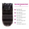 Clip in Hair Extensions Real Human Hair 22Inch 120g/set Straight