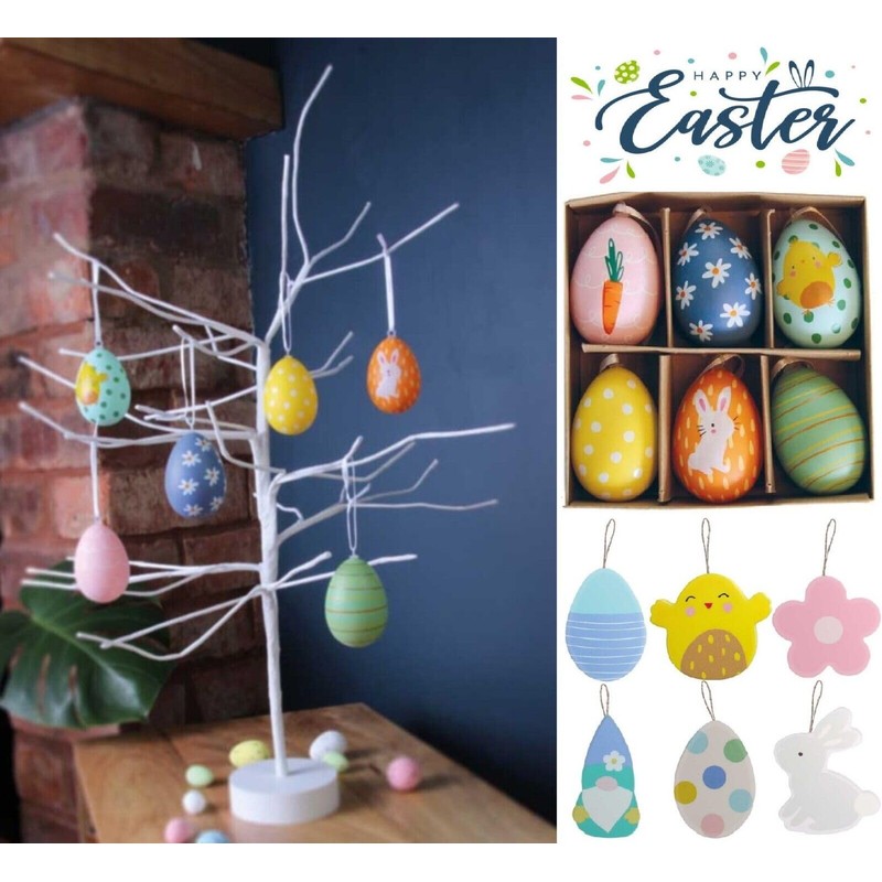 Easter White Twig Birch Table 59cm Tree Easter Eggs Party