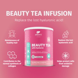 Nature's Finest by Nutrisslim Beauty Tea - Hyaluronic Acid Complex & Biotin – Supports Skin Hydration, Hair Growth & Collagen Synthesis - No Artificial Flavours, Vegan