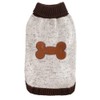 BINGPET Dog Turtleneck Sweater Bone Pattern Winter Warm Sweater for