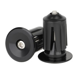 2 Pcs Bike Handlebar End Plugs Universal Aluminum Alloy Grip Bicycle Handlebar Bar End Black Plastic Caps Inner Bar Mountain Handle for Most Bicycle Grip