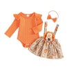 FIOMVA My First Thanksgiving Baby Girl Outfit Newborn Romper Skirts
