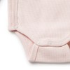 Wilson & Frenchy Organic Stripe Rib Wrap Bodysuit - Cantaloupe,