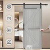 S&Z TOPHAND® 24in x 84in MDF Light Gray Barn Door,