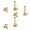 50 Set Binding Rivet Round Flat Head Brass Slot Screw