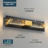 WOSHITU LED Wall Sconce Light: 19 Inch Black & Gold