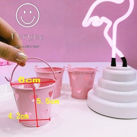 JZK 12 x Mini Bucket Gift Box, Gift Box, Guest Gift, Decoration, Table Decoration, Party Favour for Wedding, Christening, Party, Birthday