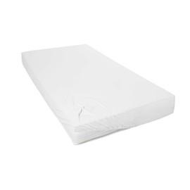 Beddress - Mako Fine Jersey Fitted Sheet, White, 90-100 x 200 cm, 100% Combed Cotton, OekoTex