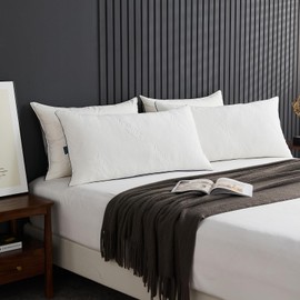 APSMILE Adjustable Shredded Memory Foam Pillows, Luxury Cooling Pillows for Neck Pain, Hotel Bed Pillows for Sleeping, Essentials King Size Pillows for Side/Back Sleeper (White,18"x34")