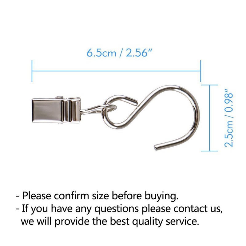 DIWUJI 25 PCS Metal Hanging Clips Hook, Clamp Hanger for