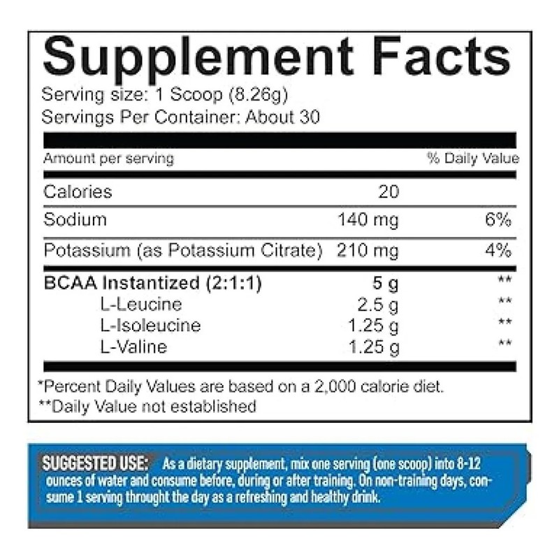 Bcaa Aminos Giant Sports 240g 30 Srv Sabor Black Cherry