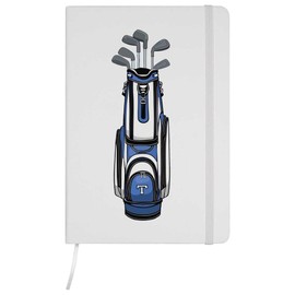 Azeeda A5 'Golftasche gefüllt mit Schlägern' Weißes Liniertes Notizbuch Gebundenem Buch (NB00066285)