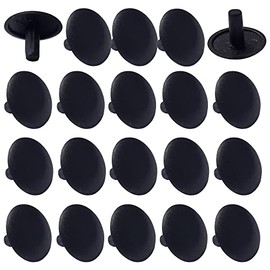 20x Cover Caps for Screws Screw Caps 3 x 12 x 6 mm Plastic Furniture Cover PZ Black