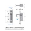 Pocket Door Pull Handle, 3.75" Edge Pull, 304 Stainless Steel,