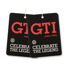 BRISA VW Collection Volkswagen Air Freshener, Room Freshener, Deodorizer for Cars GTI Motif (Sport Fresh/Black/Set of 2)