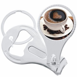 Coffee Beans Love Nail Clippers Plus Bottle Opener Keychain