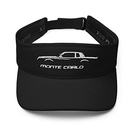 Chevy Monte Carlo SS Fourth Gen 1981-1988 Classic Car Owner Embroidered Visor Black