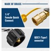 CALPOSE Propane Regulator with Quick Connect Fittings and ON/Off Valve