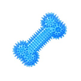 JQCUJQA Dog Squeaky Bone Chew Toy for Aggressive Chewers,Durable Dog Rubber Bone Toy Dogs Teeth Cleaning and Training (Blue Small)