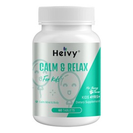 Heivy Kids Calming Supplement, Contains Magnesium Glycinate & Vitamin B6, Support Kids Calm & Relax, Calm Mind and Body, Berry Flavor for Kids Age 4+ (60 Servings)