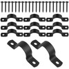 Keadic Black U-Clamps, Pipe Clamps for Indoor and Outdoor (25MM)